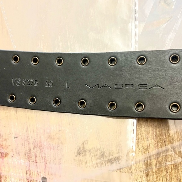 Via Spiga,Soft Italian Leather Belt,Metal Embellishments,Excellent Cond,Size L - Picture 9 of 10